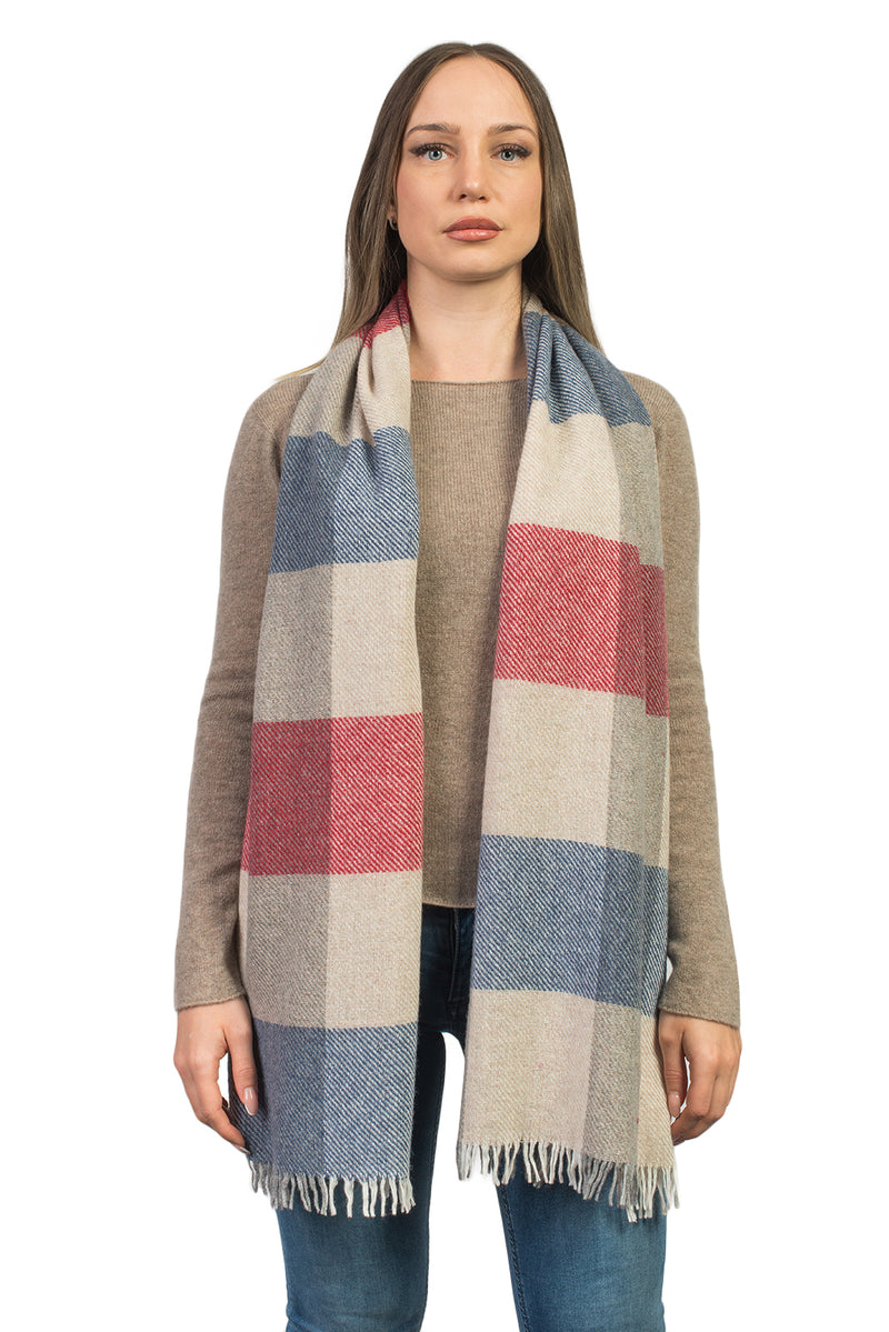 Sciarpa a quadri misto cashmere | Dalle Piane Cashmere