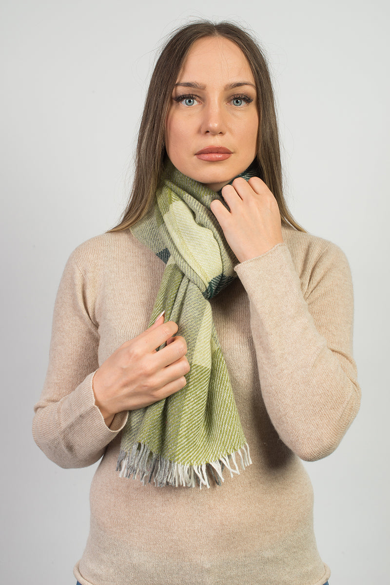 Sciarpa a quadri misto cashmere | Dalle Piane Cashmere