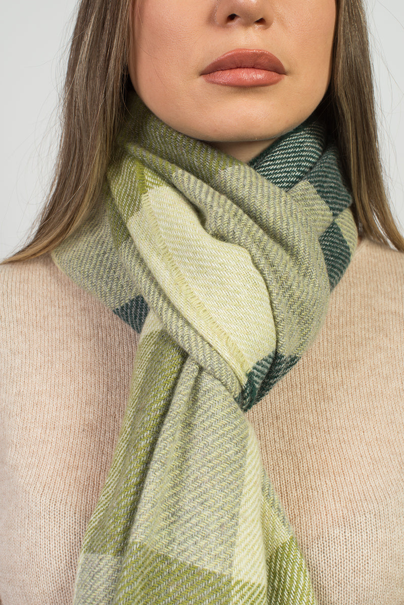 Sciarpa a quadri misto cashmere | Dalle Piane Cashmere