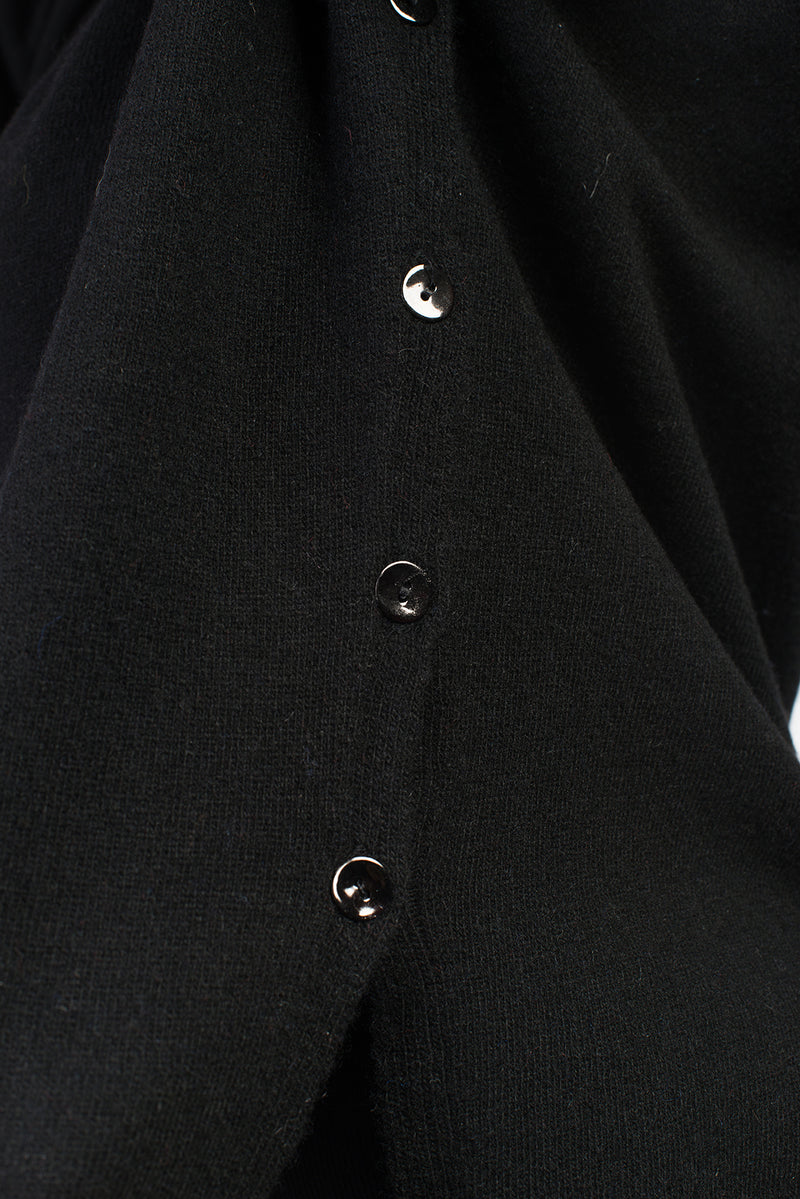 Girocollo con bottoni misto cashmere | Dalle Piane Cashmere