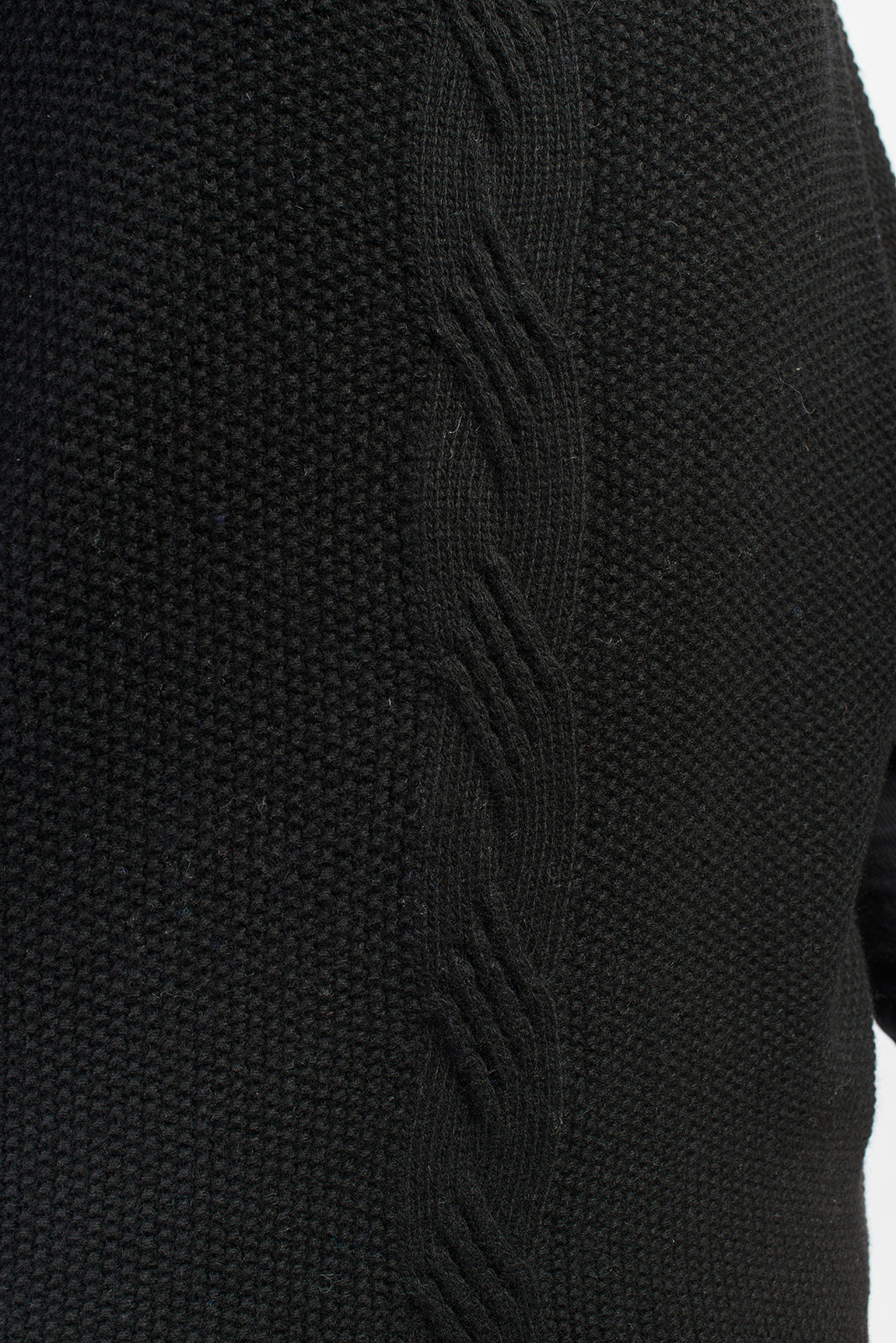 Pull à torsade femme mélange cachemire, coloris Noir, vue 4 | Dalle Piane Cashmere