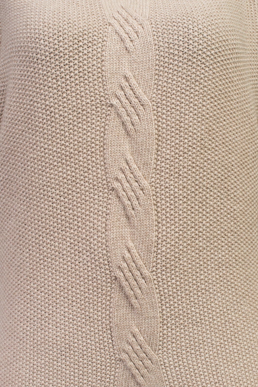 Pull à torsade femme mélange cachemire, coloris Beige, vue 4 | Dalle Piane Cashmere