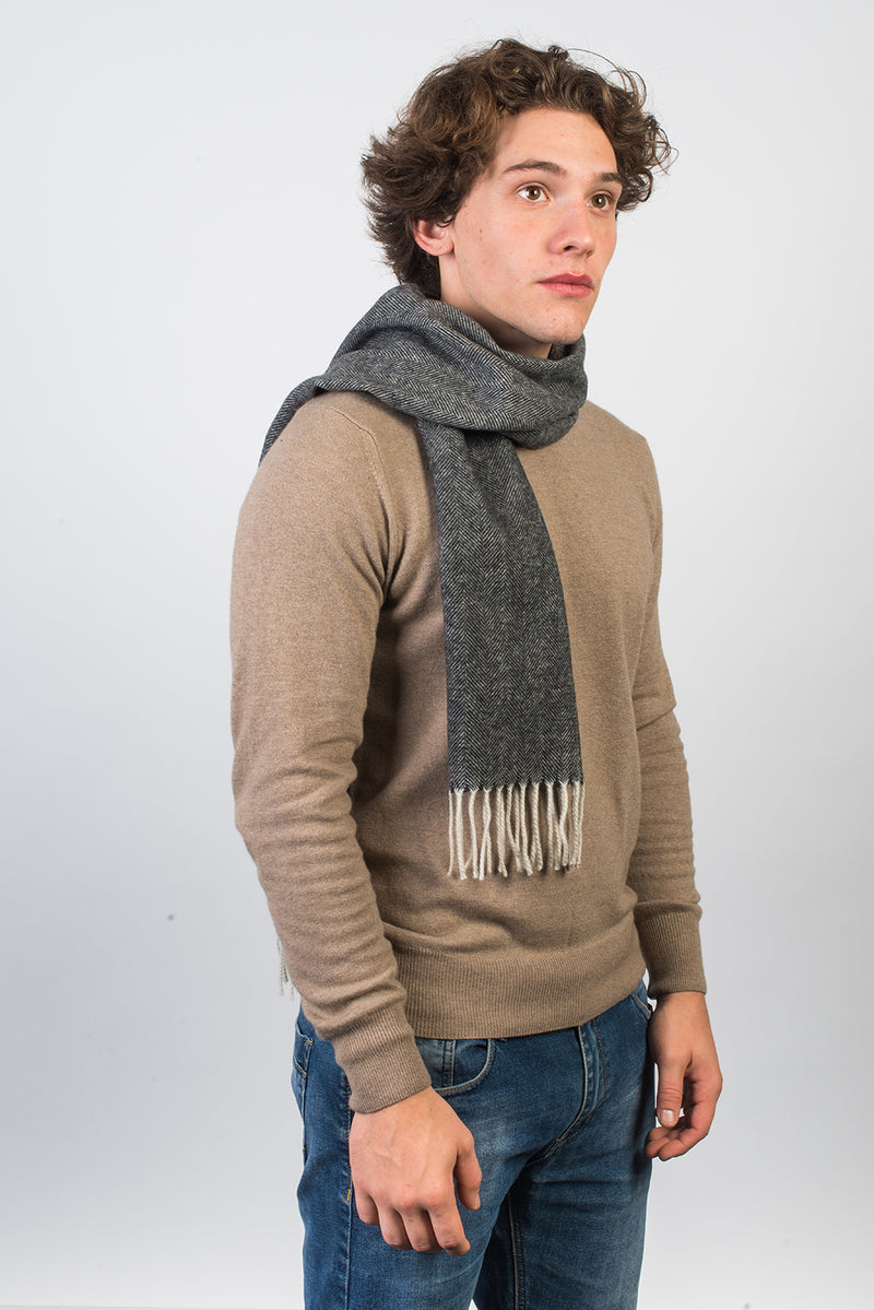 Sciarpa spigata Lana e Cashmere | Dalle Piane Cashmere