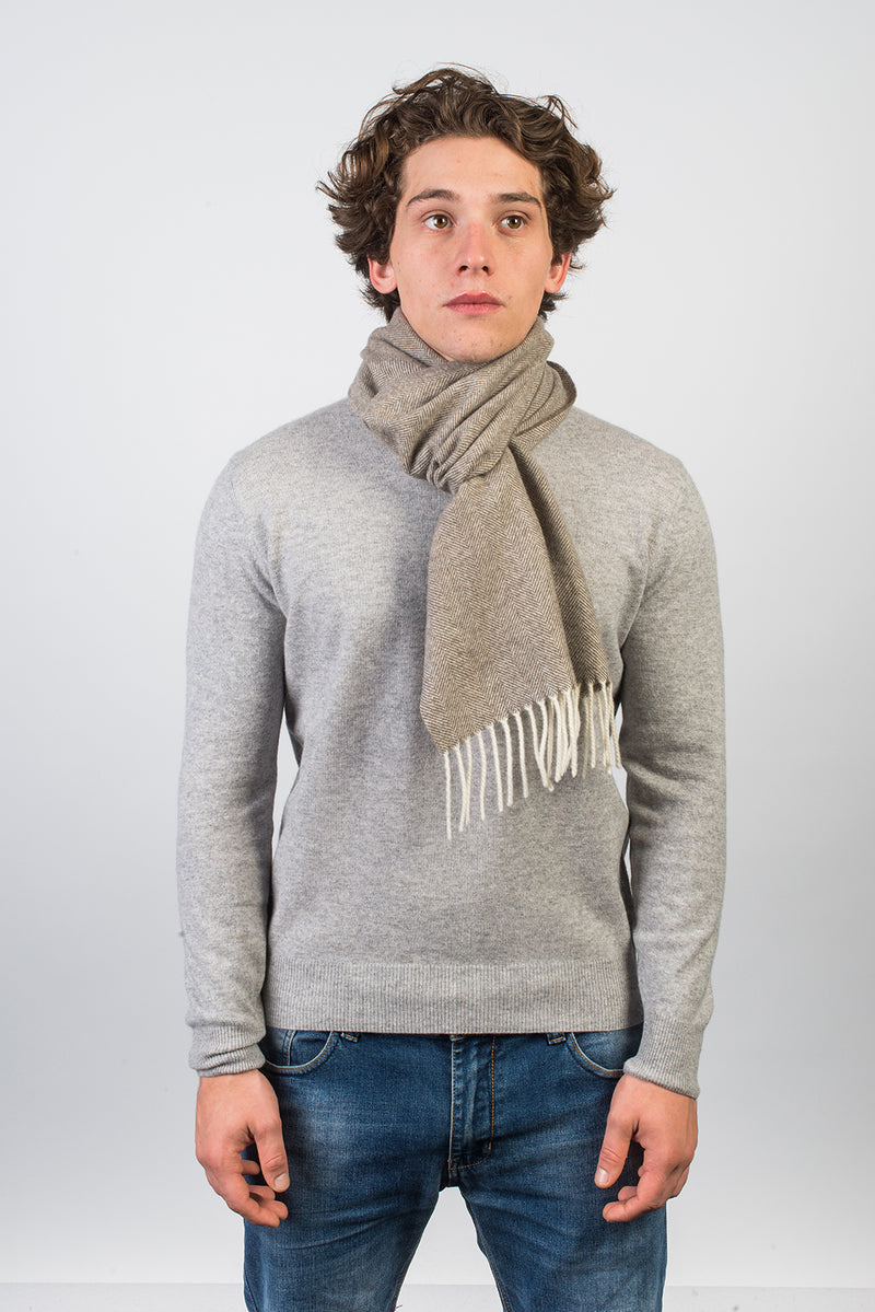Sciarpa spigata Lana e Cashmere | Dalle Piane Cashmere