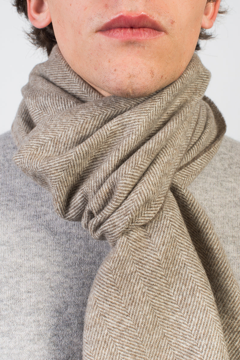 Sciarpa spigata Lana e Cashmere | Dalle Piane Cashmere