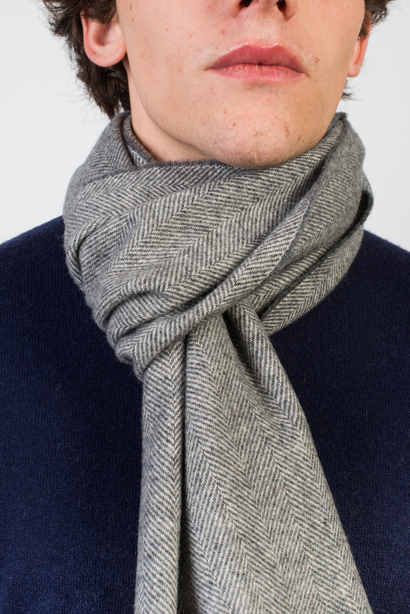 Sciarpa spigata Lana e Cashmere | Dalle Piane Cashmere