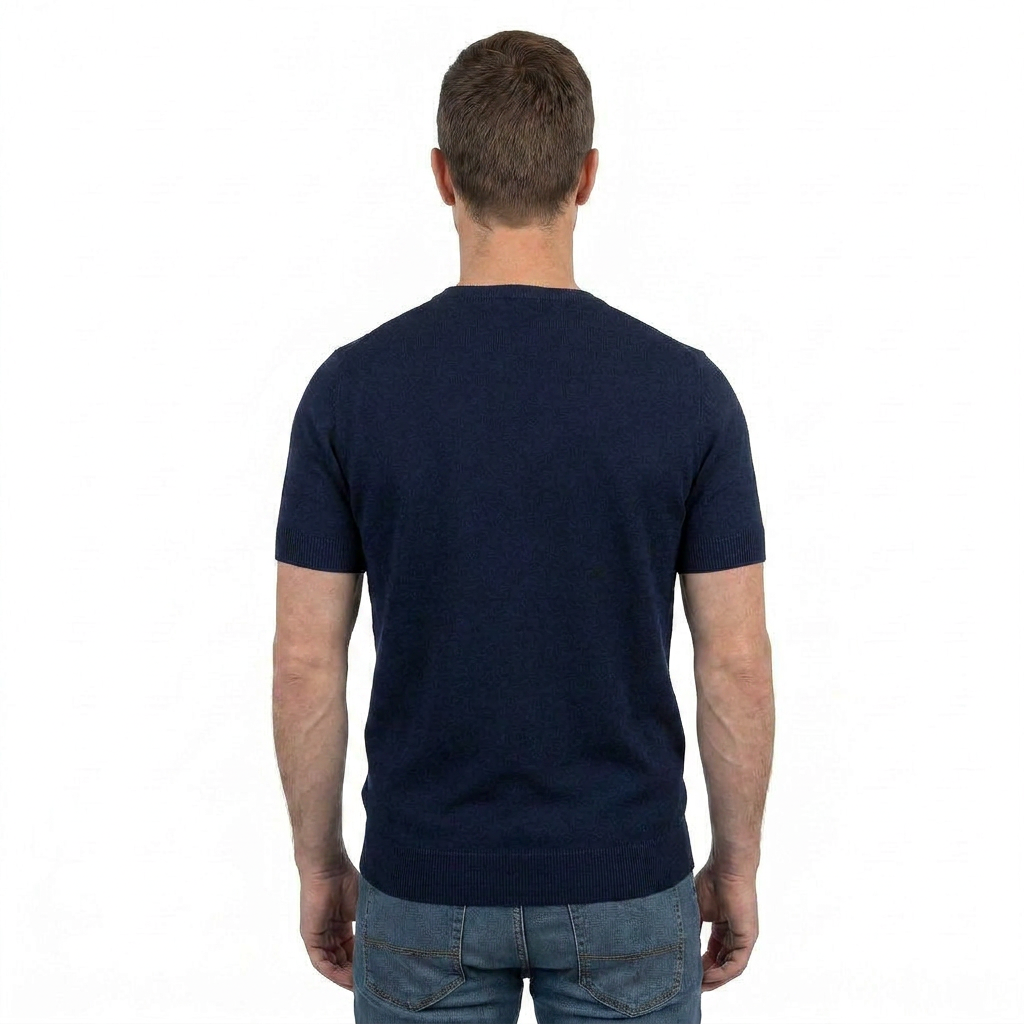 T-shirt homme manches courtes 100 % coton, coloris Taupe, vue 2 | Dalle Piane Cashmere
