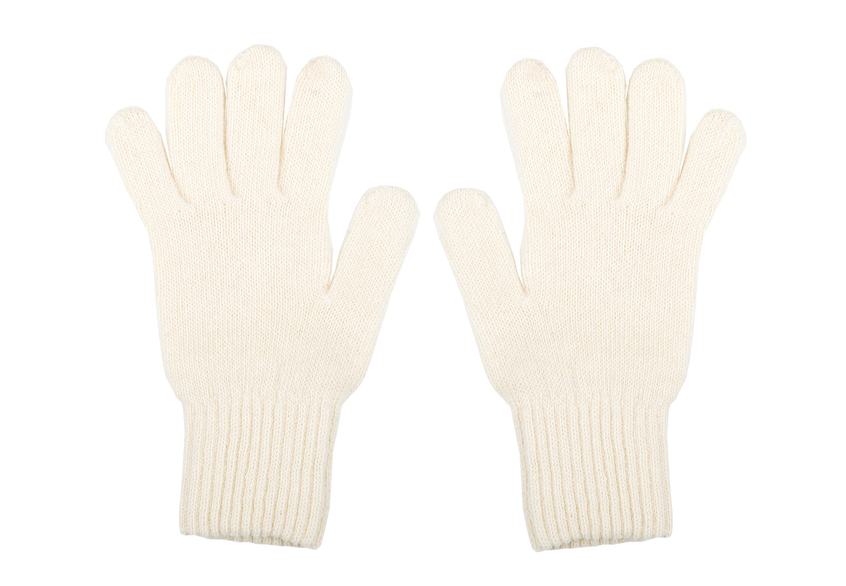 Guanti in misto cashmere Donna, colore Crema | Dalle Piane Cashmere
