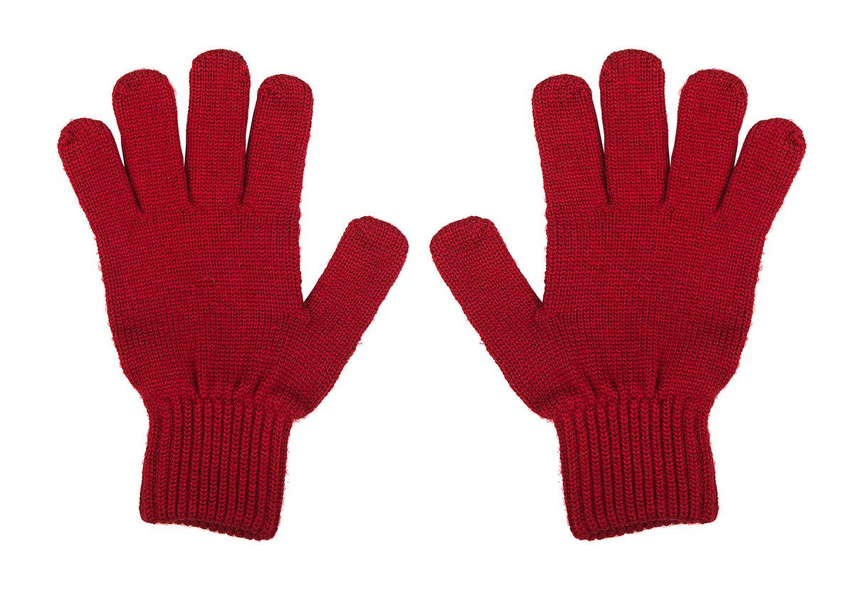 Gants femme mélange cachemire, coloris Rouge | Dalle Piane Cashmere