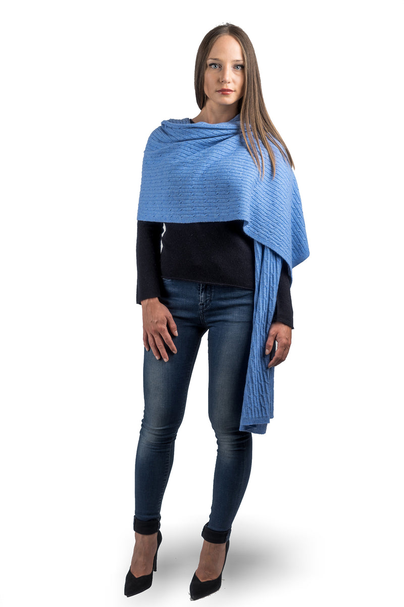 Stola a treccine misto cashmere | Dalle Piane Cashmere