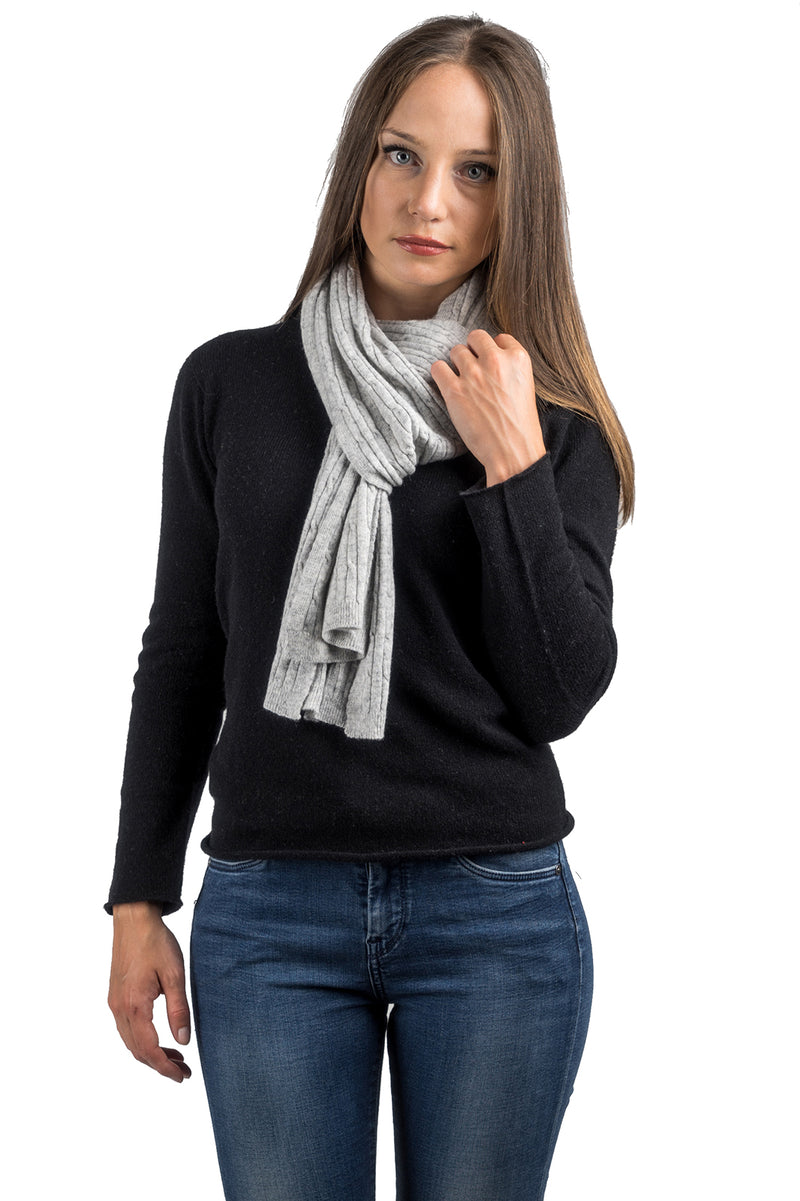 Sciarpa a treccine misto cashmere | Dalle Piane Cashmere