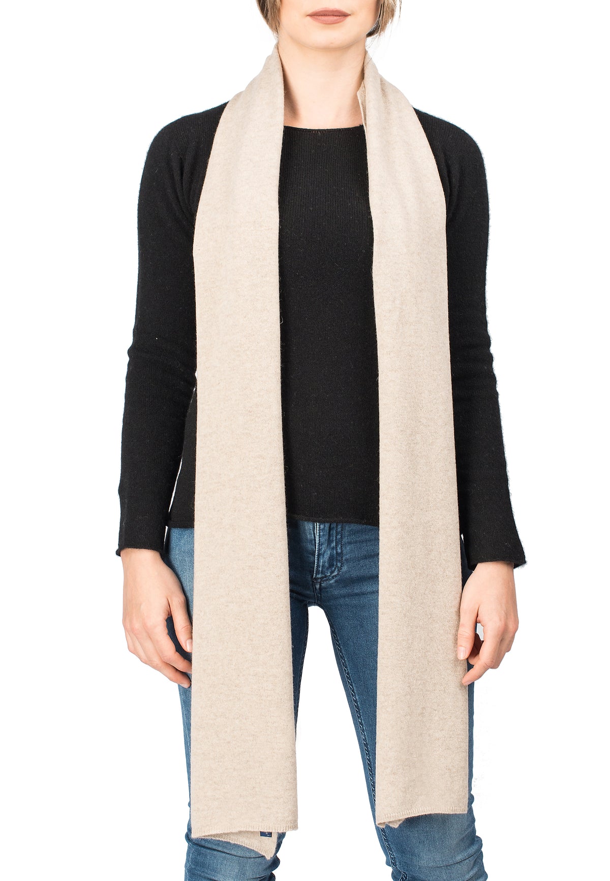 Sciarpa misto cashmere, colore Beige, vista 2 | Dalle Piane Cashmere