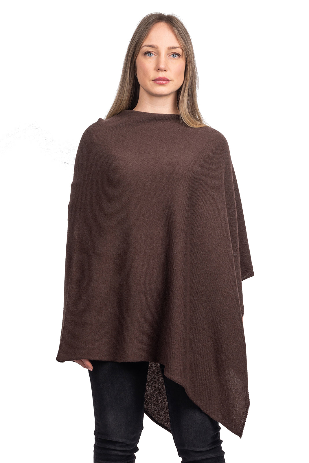 Poncho 100% Cashmere, colore Marrone | Dalle Piane Cashmere