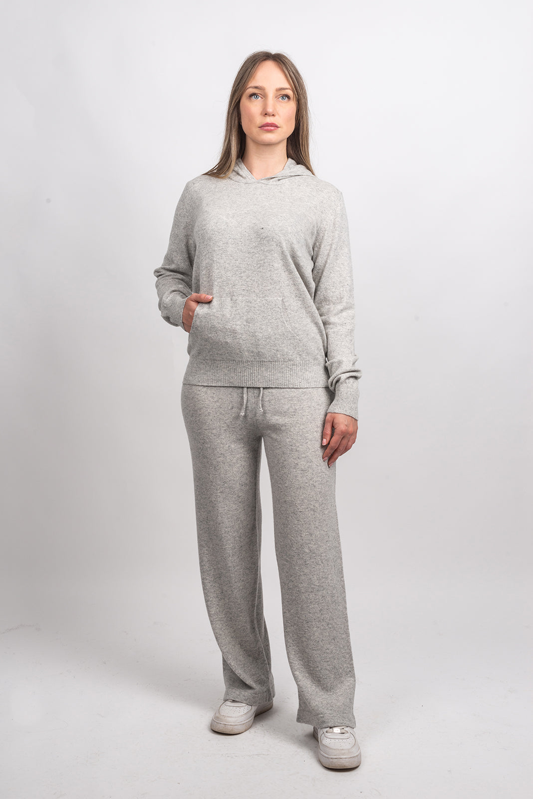 Pantalon femme mélange cachemire, coloris Gris, vue 4 | Dalle Piane Cashmere