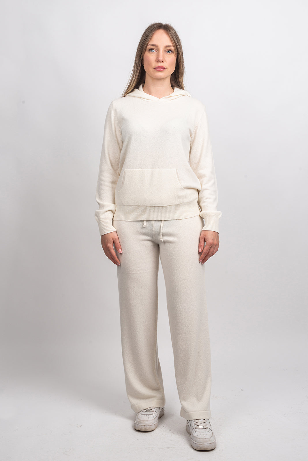 Pantalon femme mélange cachemire, coloris Crème, vue 4 | Dalle Piane Cashmere