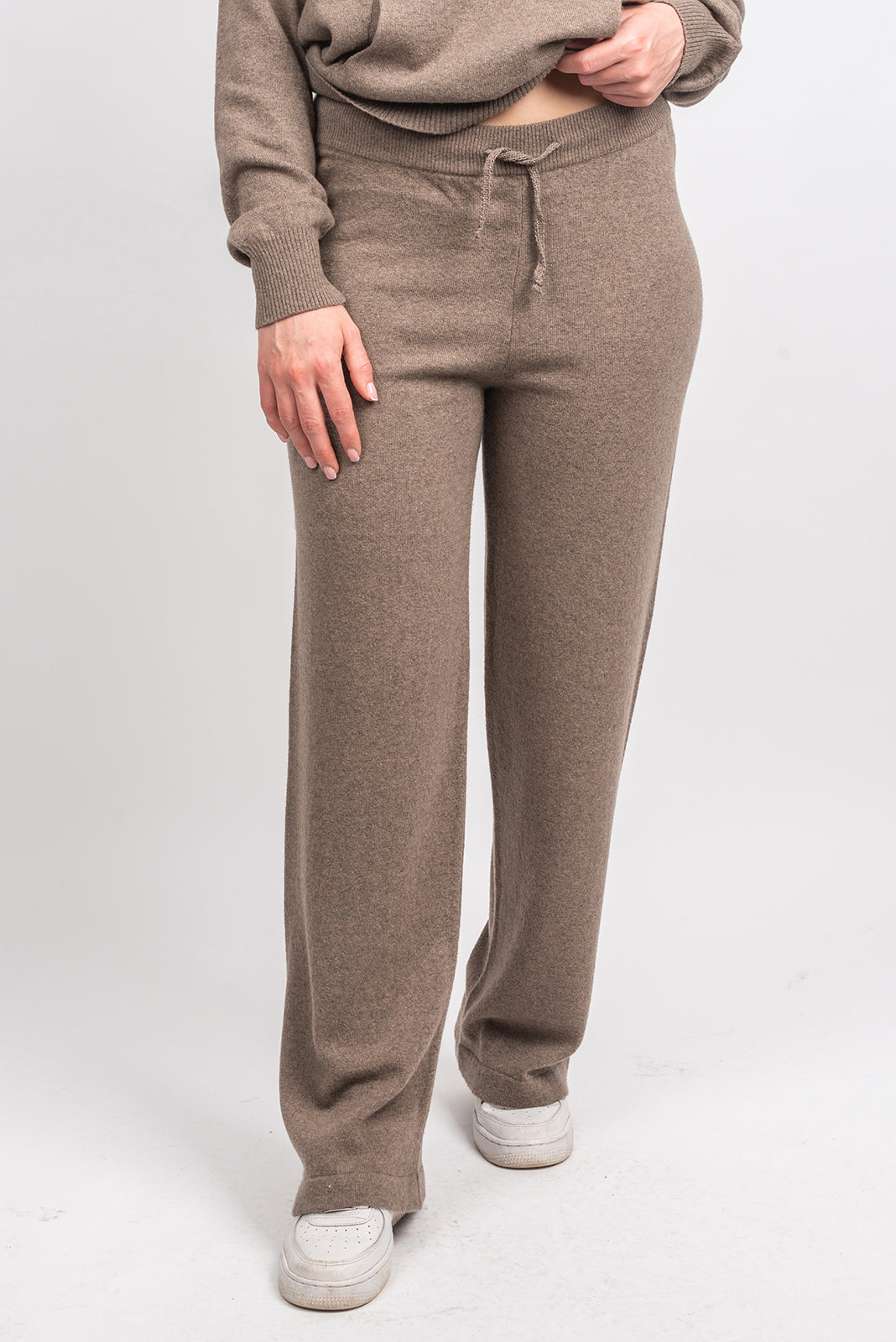 Pantalon femme mélange cachemire, coloris Vison, vue 2 | Dalle Piane Cashmere