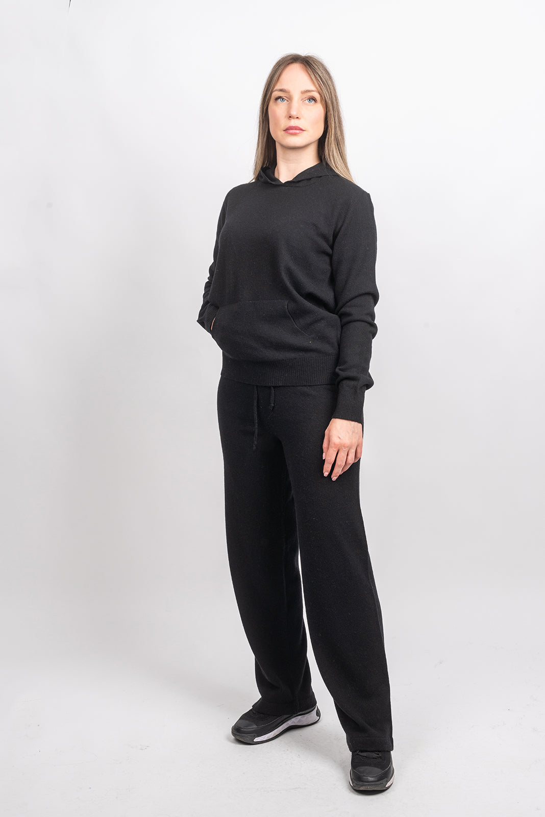 Pantalon femme mélange cachemire, coloris Noir, vue 2 | Dalle Piane Cashmere