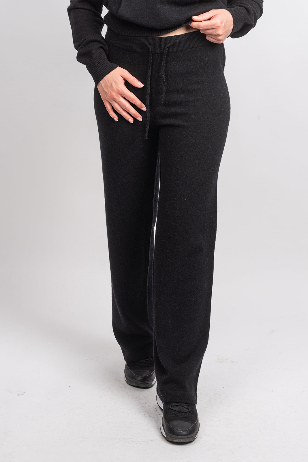 Pantalon femme mélange cachemire, coloris Noir | Dalle Piane Cashmere
