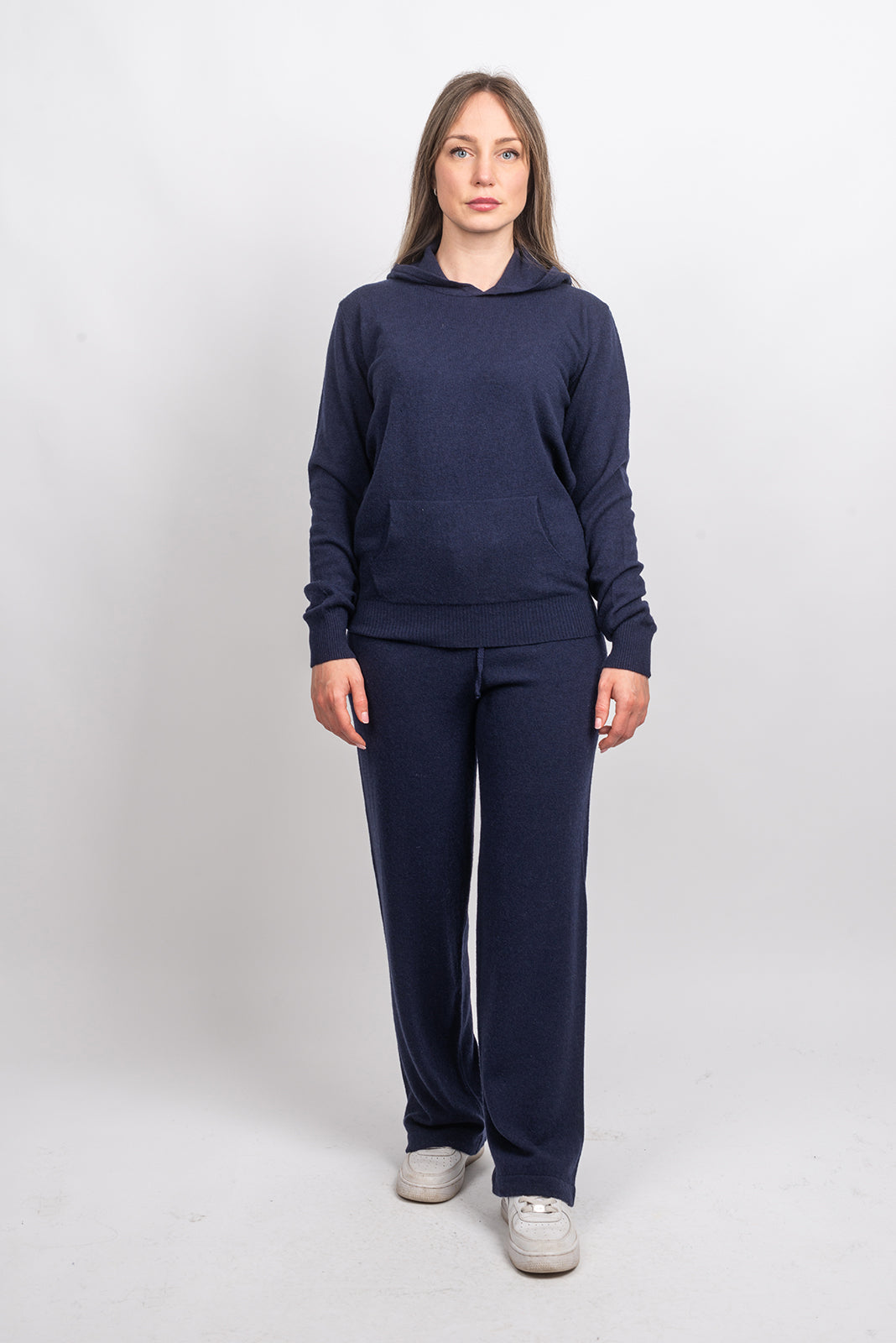 Pantalon femme mélange cachemire, coloris Bleu, vue 3 | Dalle Piane Cashmere