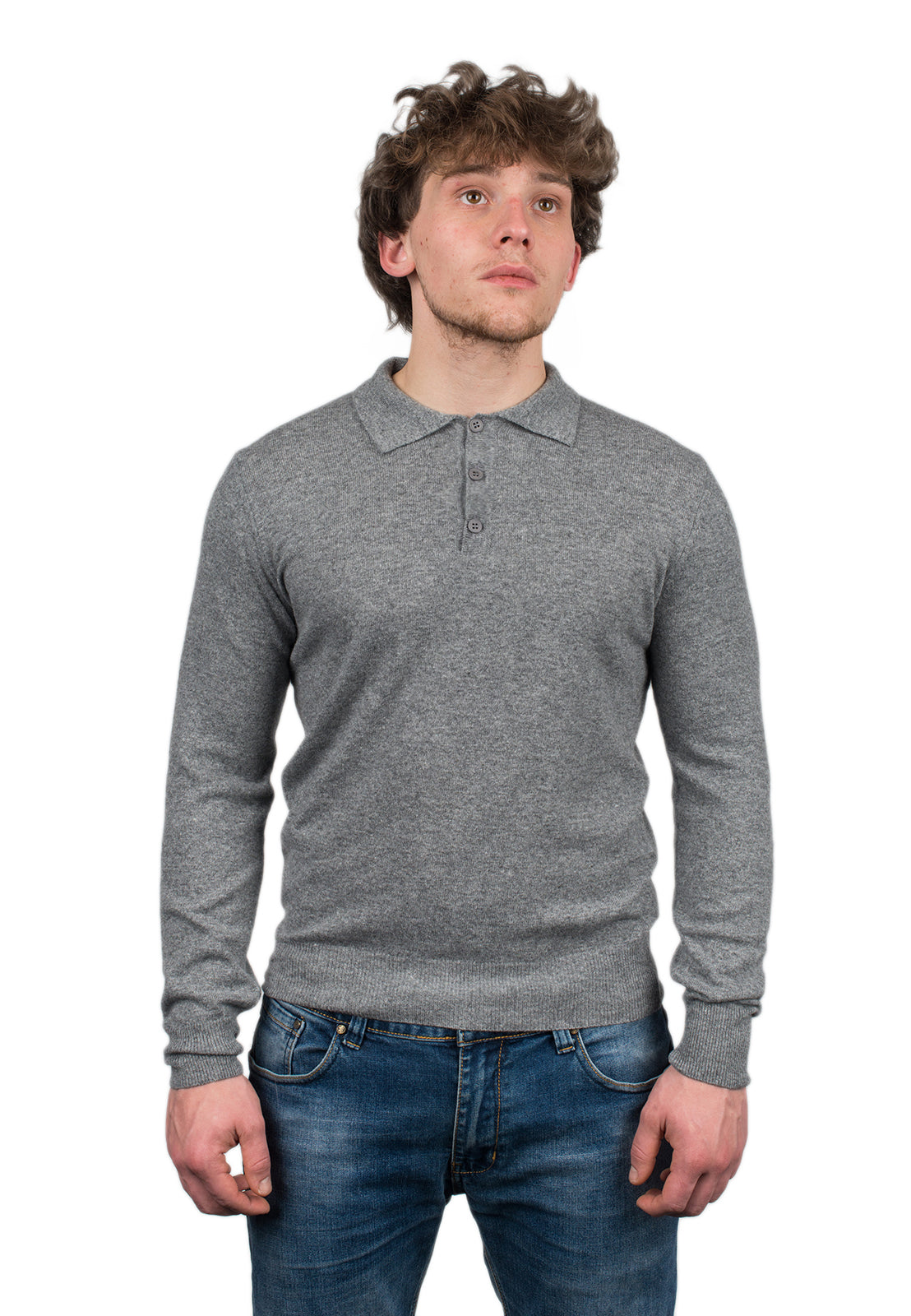 Polo misto cashmere, colore Grigio | Dalle Piane Cashmere