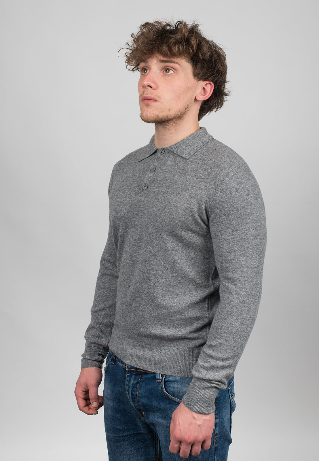 Polo misto cashmere, colore Beige, vista 19 | Dalle Piane Cashmere