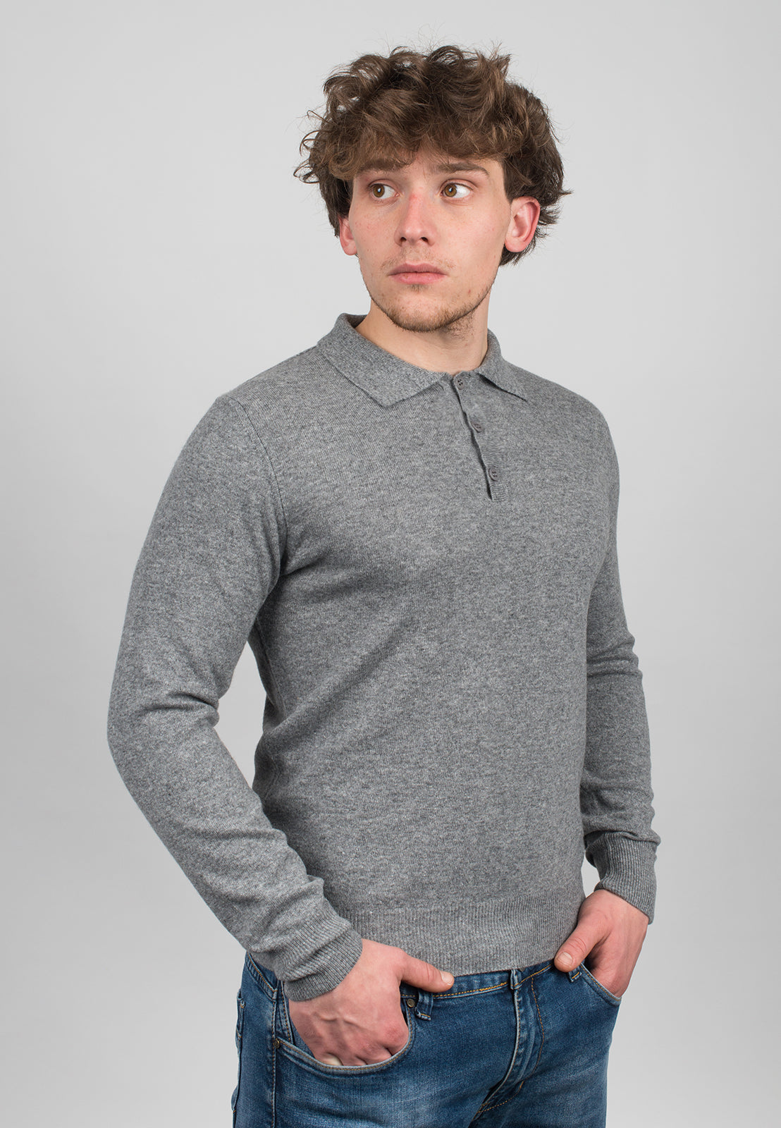 Polo misto cashmere, colore Beige, vista 13 | Dalle Piane Cashmere