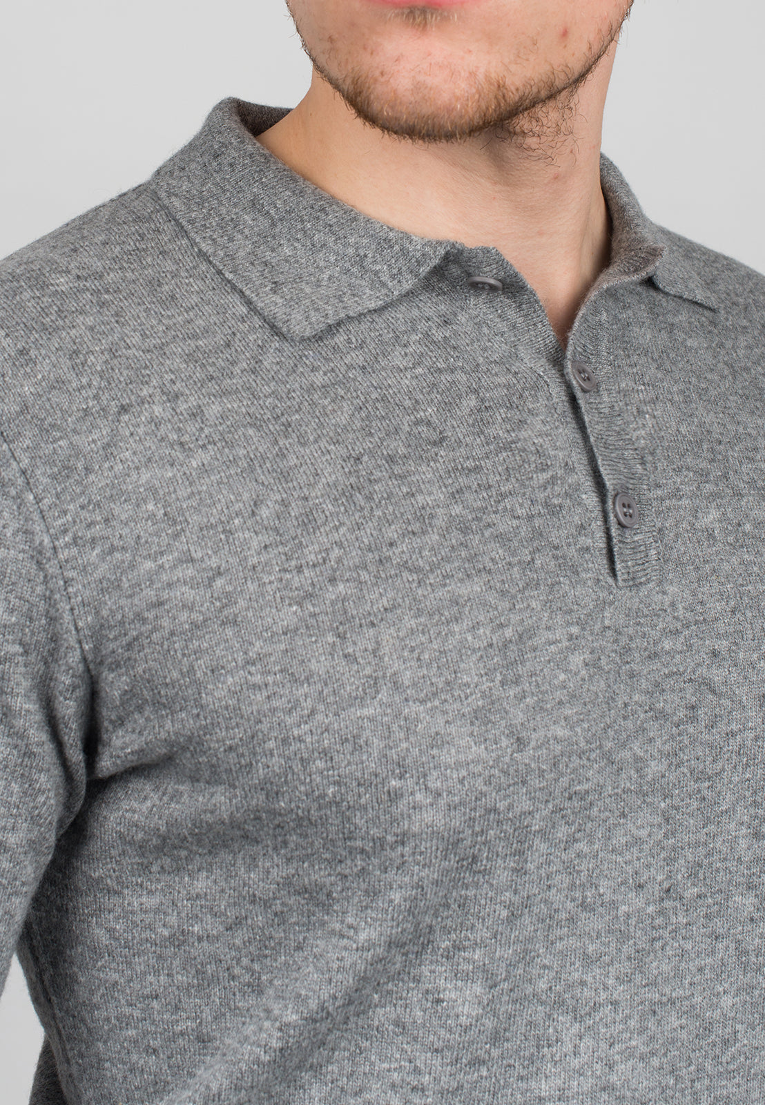 Polo misto cashmere, colore Beige, vista 14 | Dalle Piane Cashmere