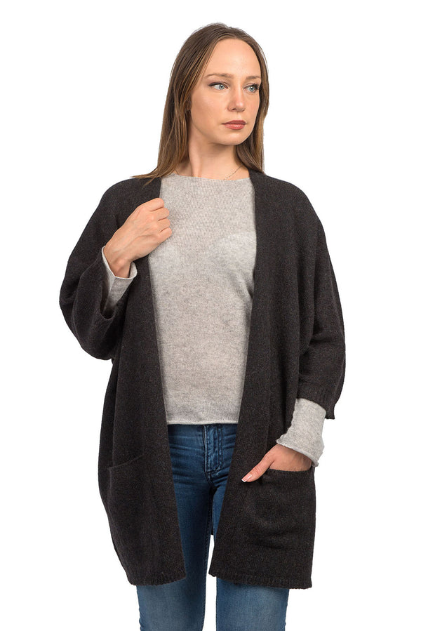 Cardigan manica 3/4 misto cashmere | Dalle Piane Cashmere