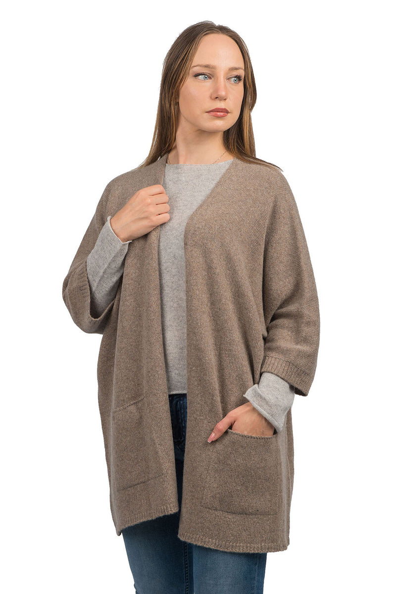 Cardigan manica 3/4 misto cashmere | Dalle Piane Cashmere