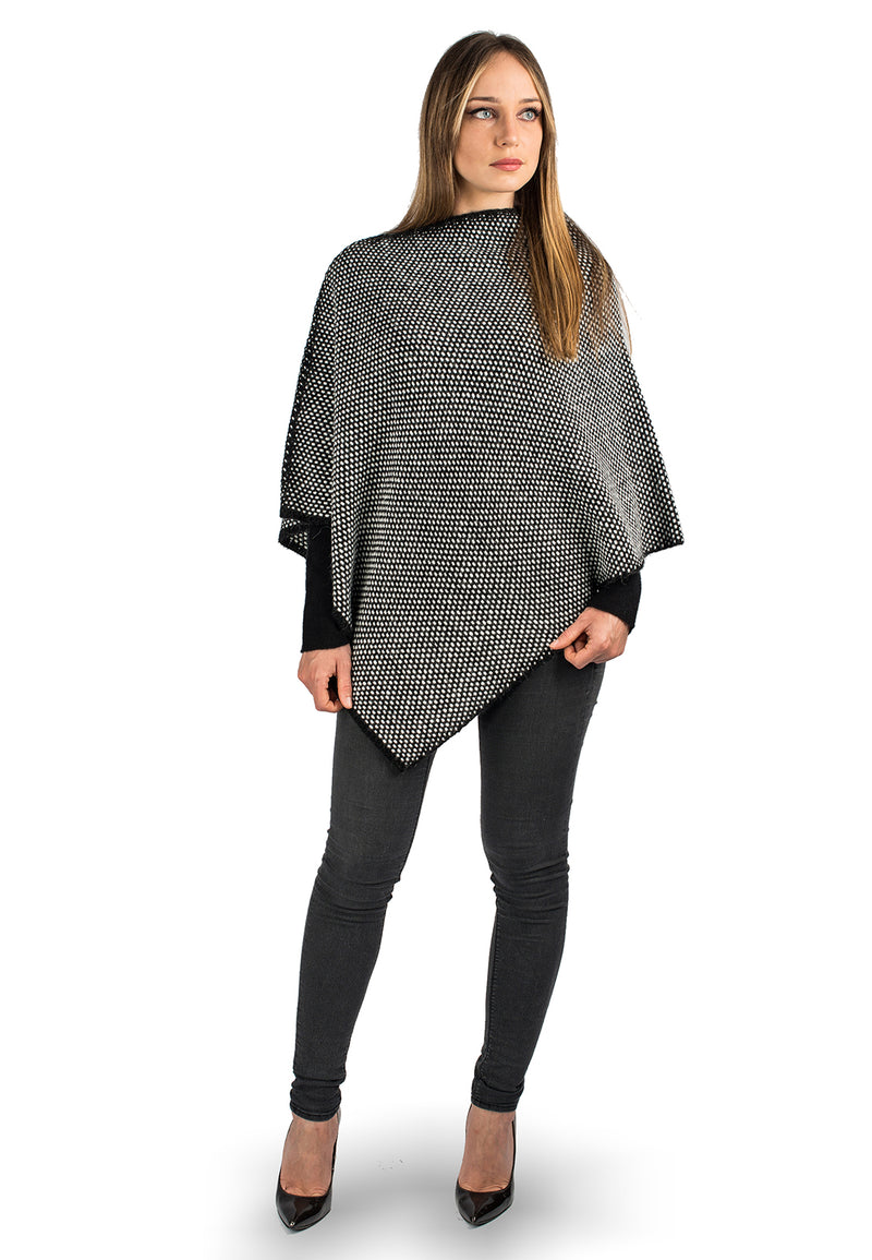 Poncho sale e pepe | Dalle Piane Cashmere