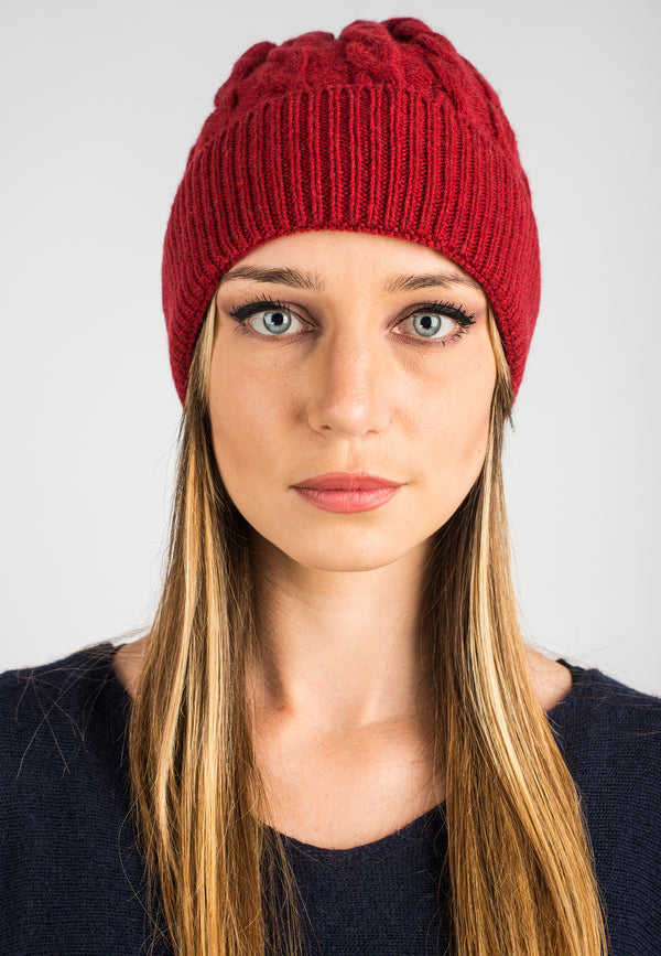 Cappello trecce 100% cashmere rigenerato | Dalle Piane Cashmere