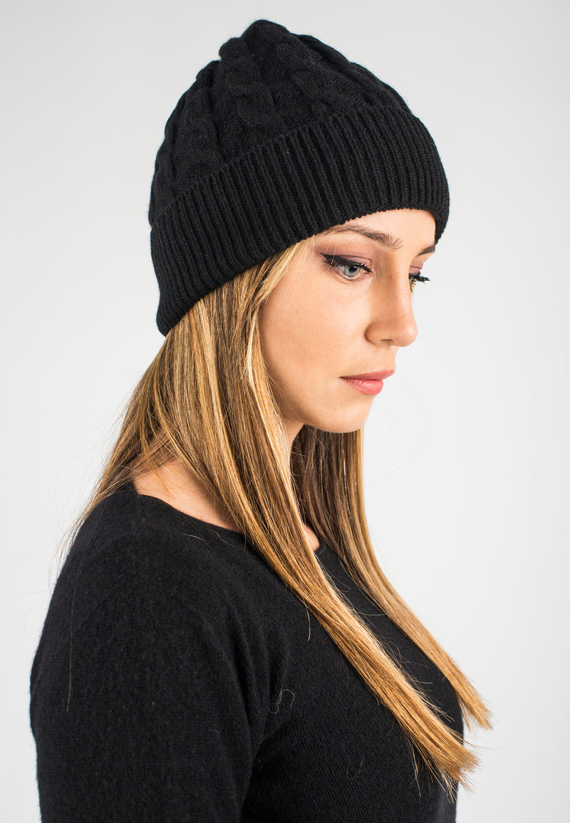 Cappello trecce 100% cashmere rigenerato | Dalle Piane Cashmere