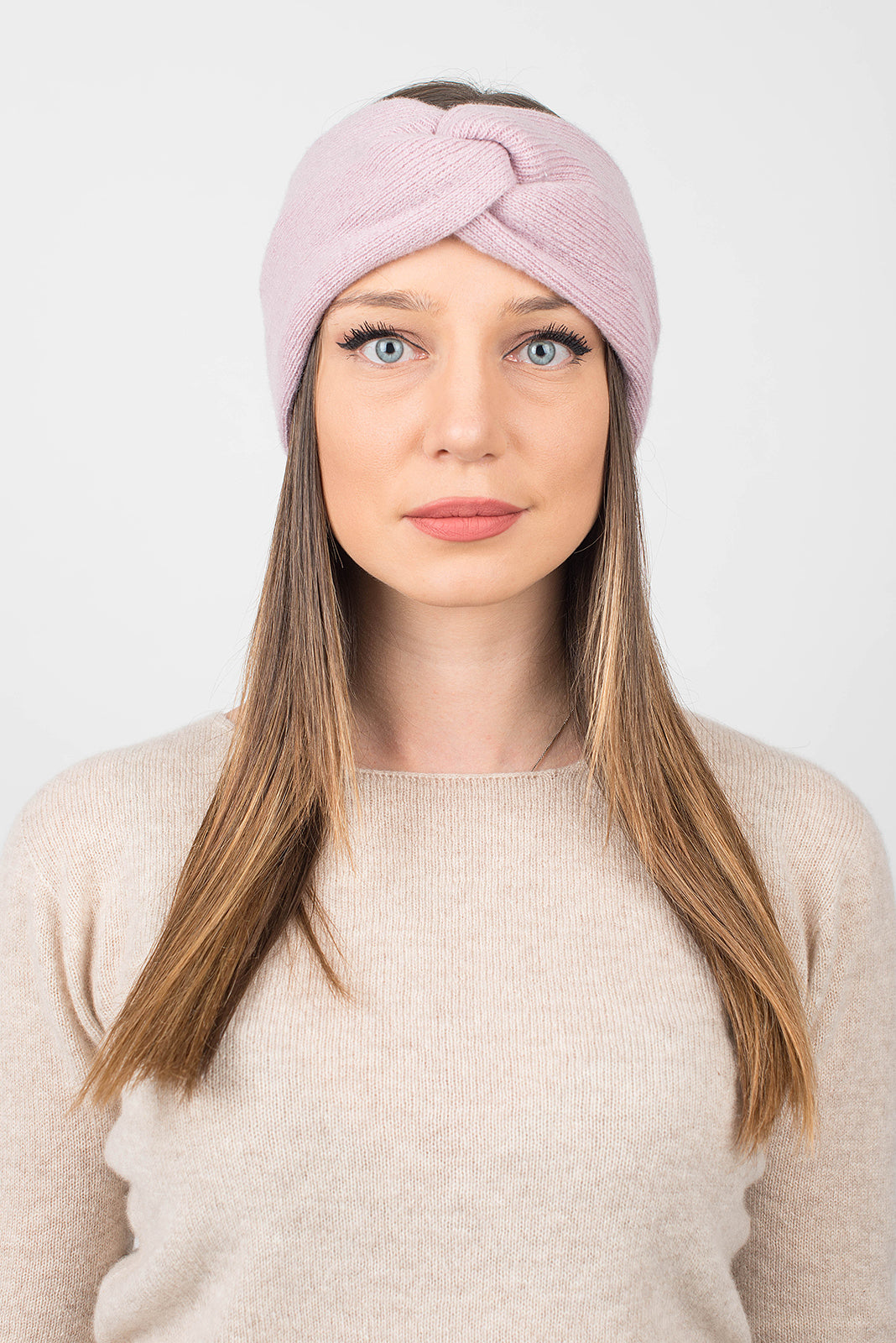 Bandeau femme mélange cachemire, coloris Rose | Dalle Piane Cashmere