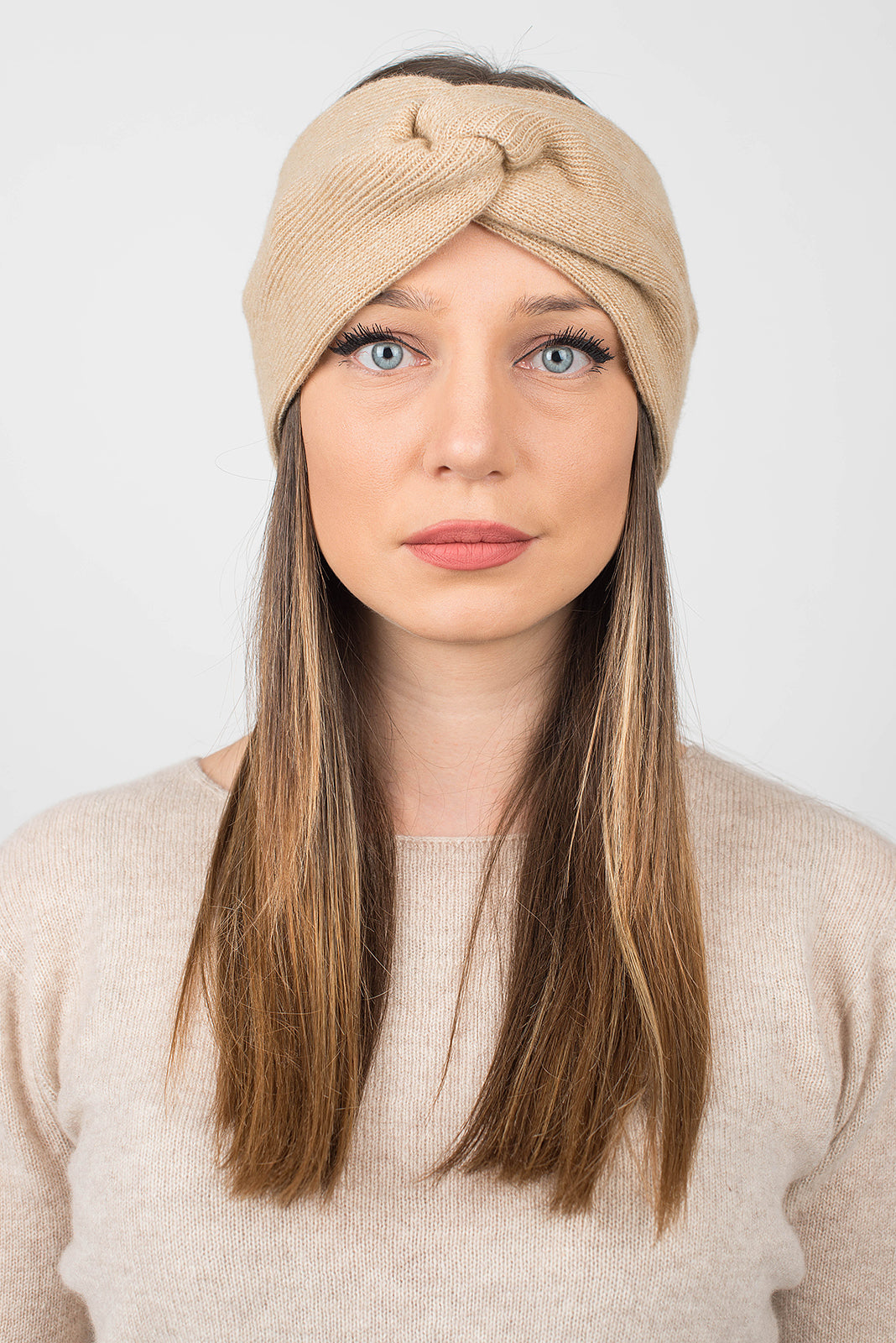 Fascia per capelli misto cashmere, colore Beige | Dalle Piane Cashmere