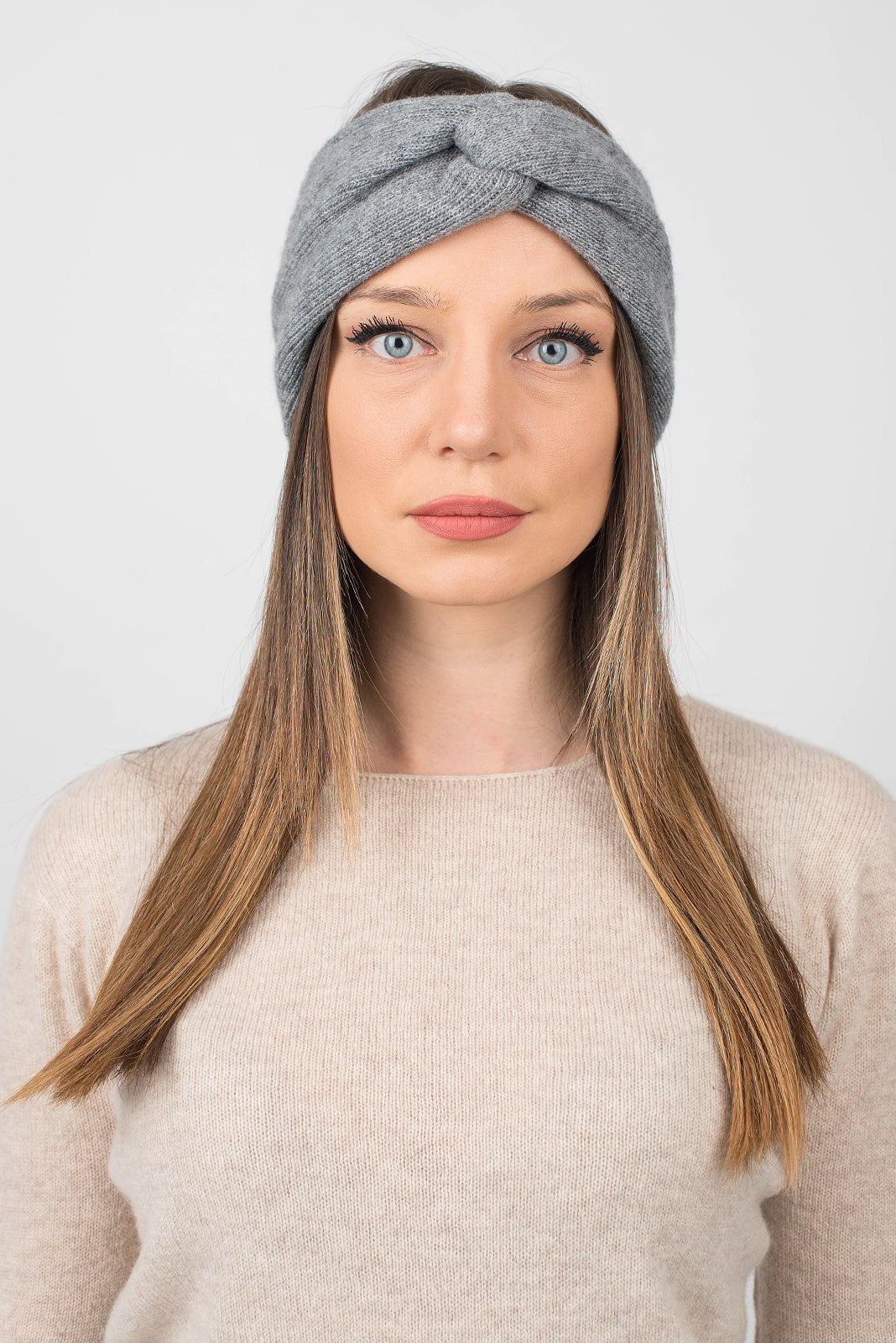 Bandeau femme mélange cachemire, coloris Gris | Dalle Piane Cashmere