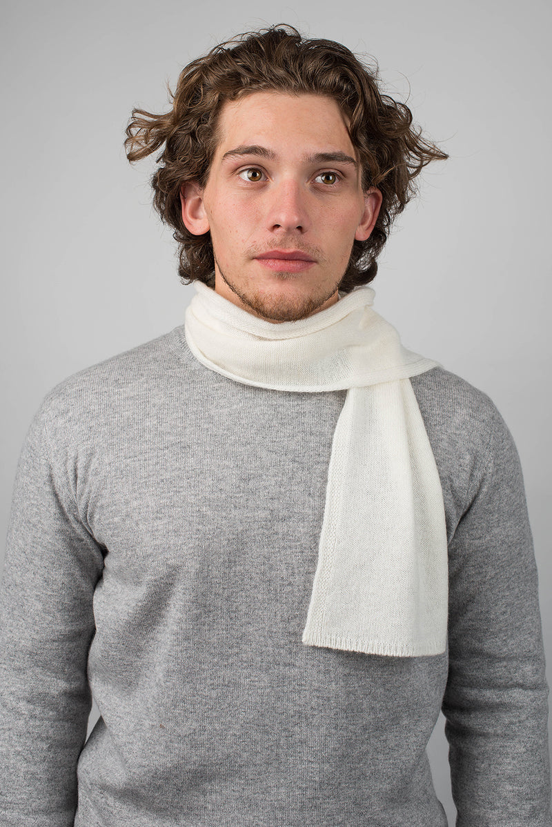 Sciarpa Tipo Cashmere Con Motivo A Quadri E Frange Intrecciate Brown - Foto 9