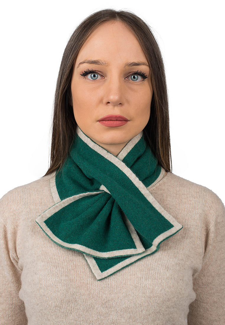 Tour de cou femme 100 % cachemire, coloris Vert | Dalle Piane Cashmere
