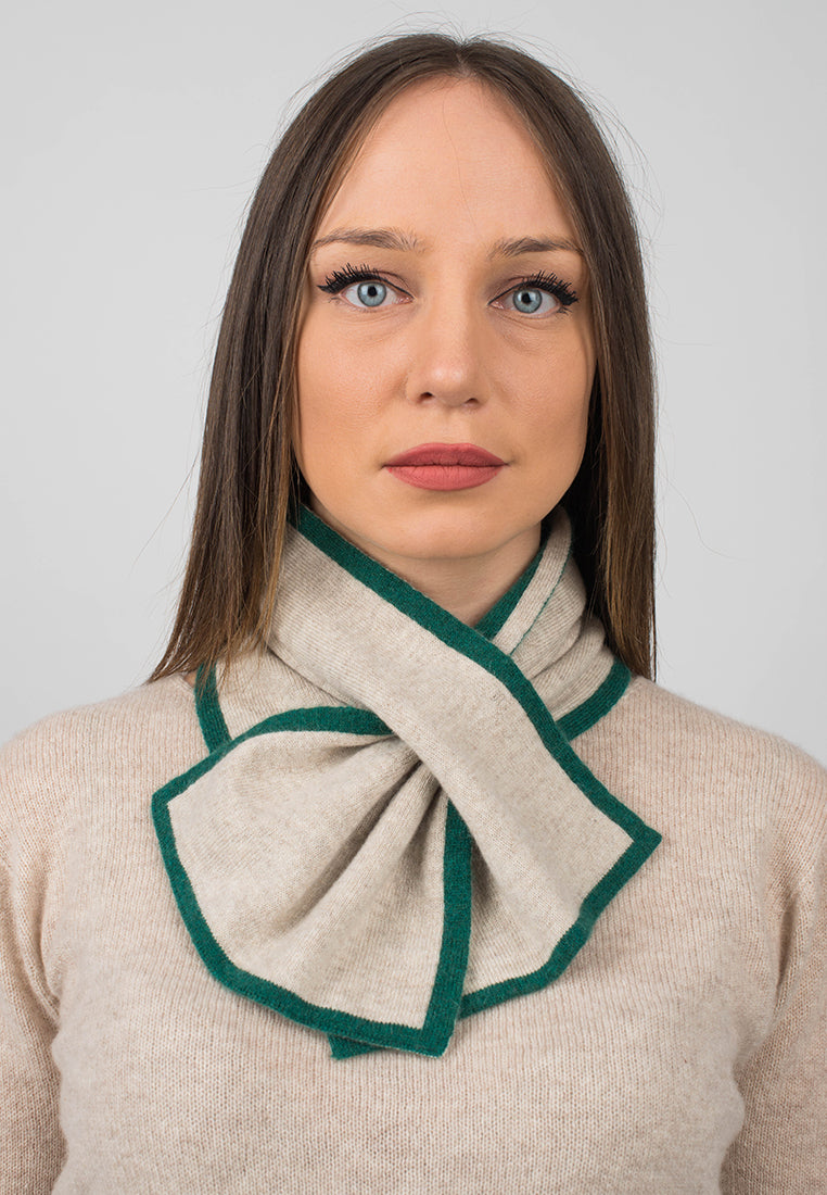 Tour de cou femme 100 % cachemire, coloris Vert, vue 3 | Dalle Piane Cashmere