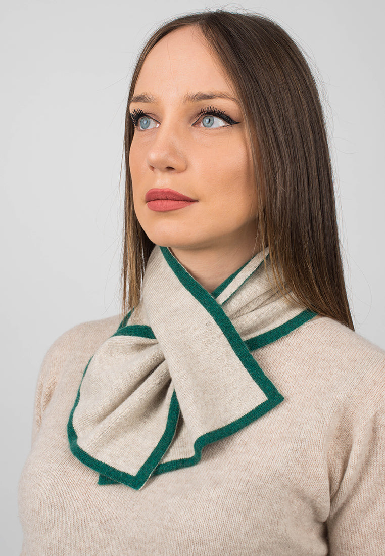 Tour de cou femme 100 % cachemire, coloris Vert, vue 4 | Dalle Piane Cashmere