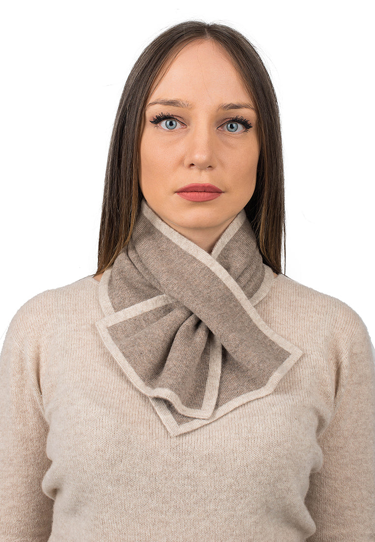 Tour de cou femme 100 % cachemire, coloris Vison | Dalle Piane Cashmere