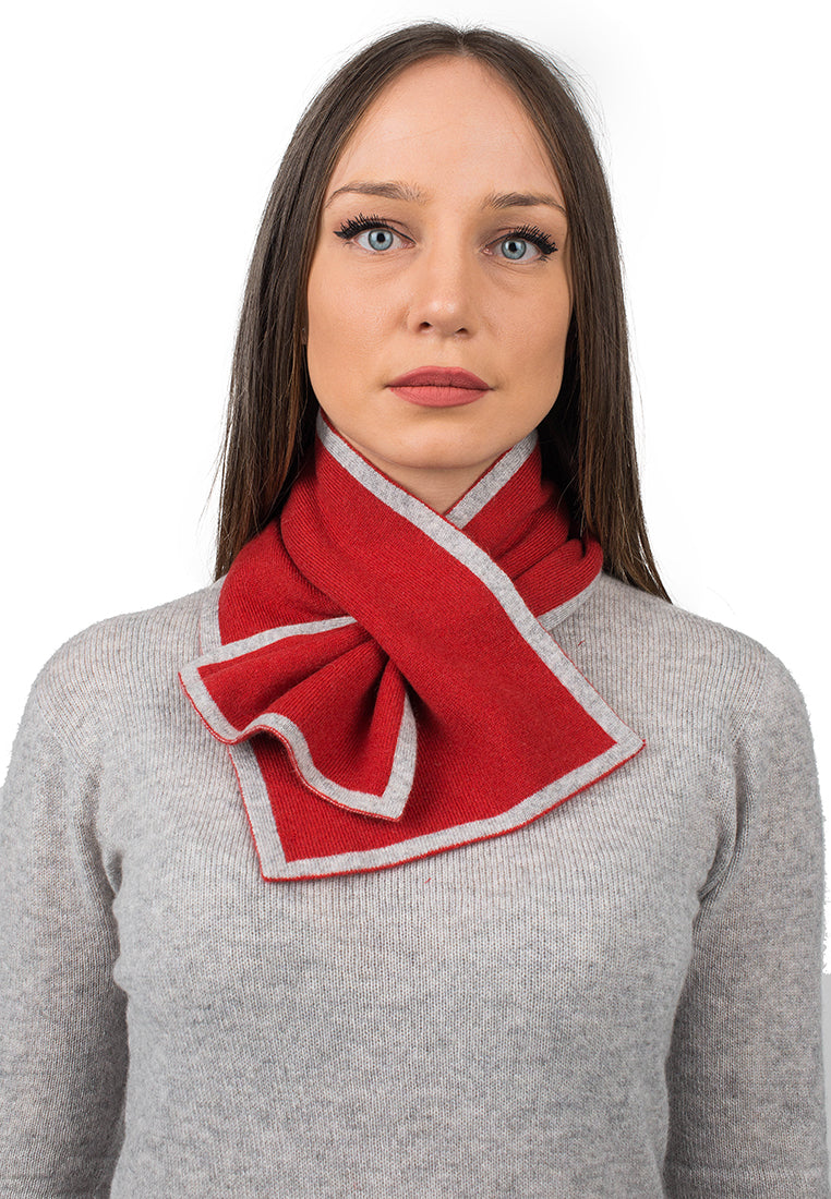 Tour de cou femme 100 % cachemire, coloris Rouge | Dalle Piane Cashmere