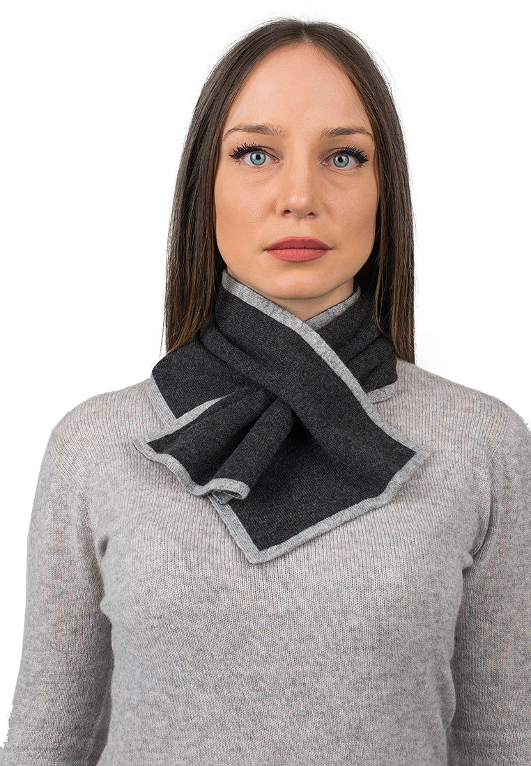 Tour de cou femme 100 % cachemire, coloris Anthracite | Dalle Piane Cashmere