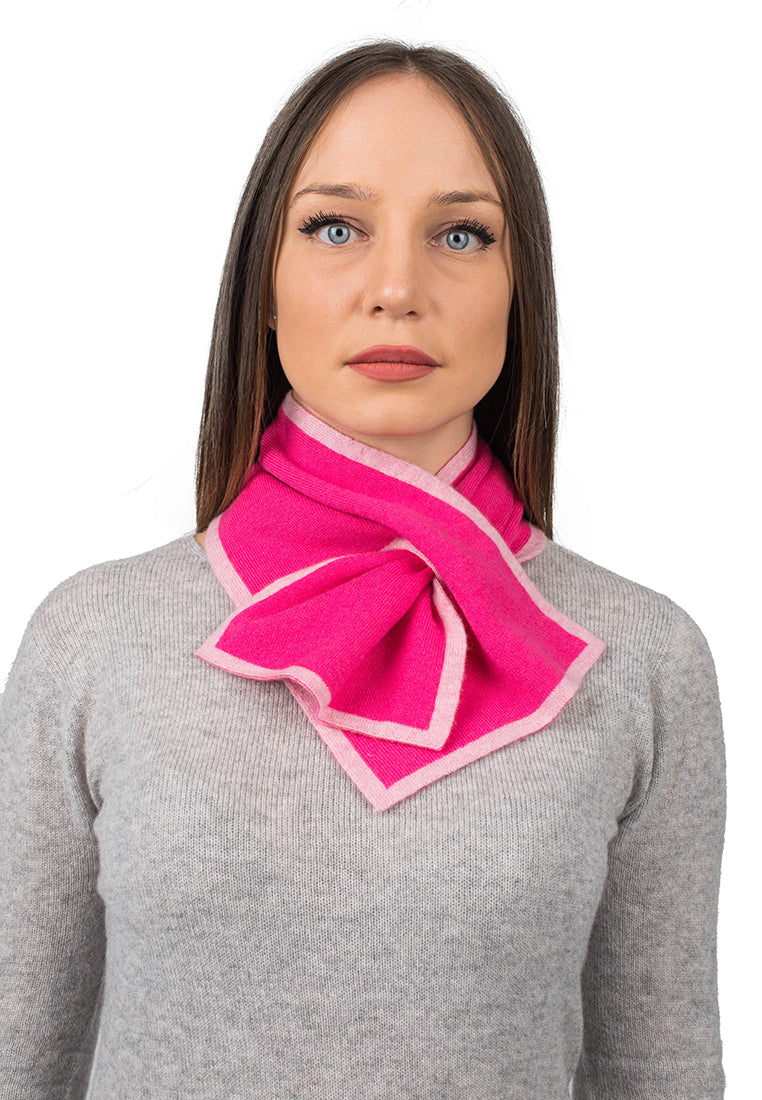 Tour de cou femme 100 % cachemire, coloris Fuchsia | Dalle Piane Cashmere