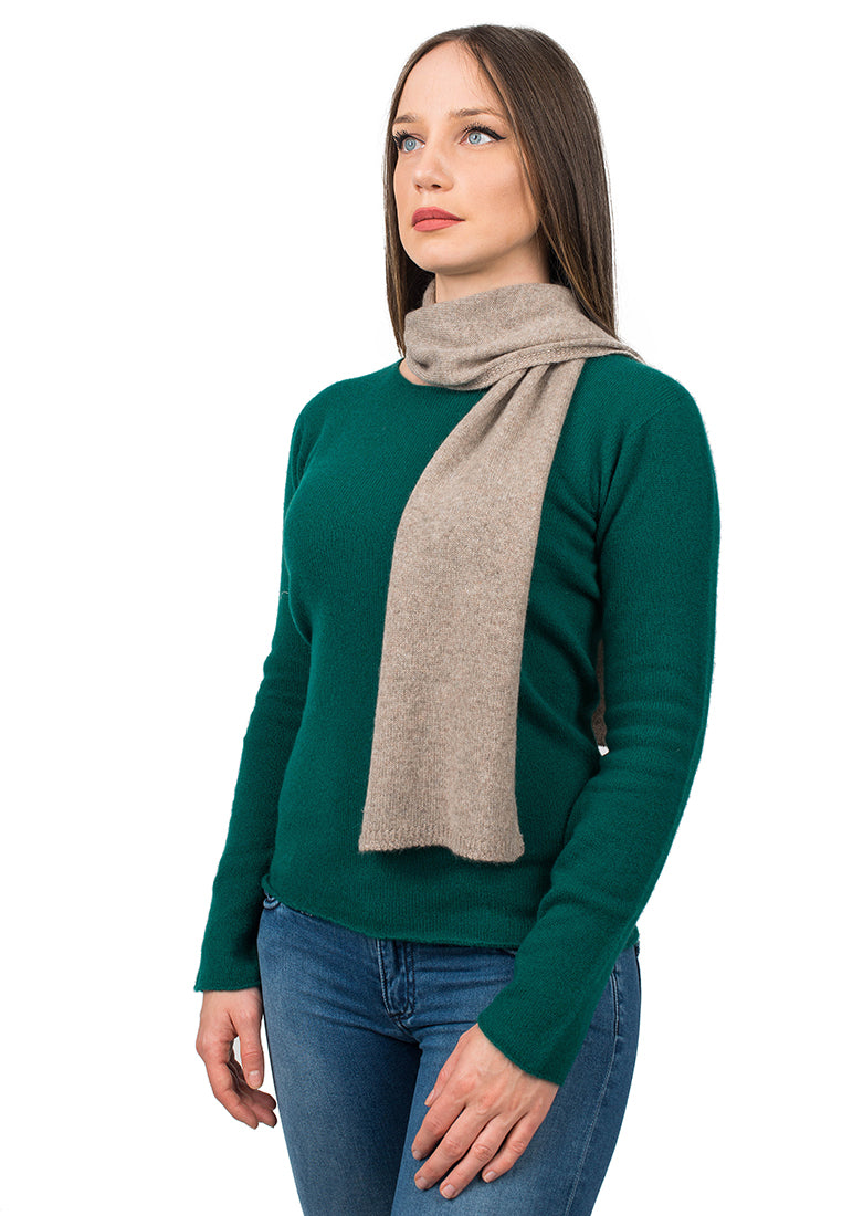 Petite écharpe femme 100 % cachemire, coloris Jaune, vue 5 | Dalle Piane Cashmere
