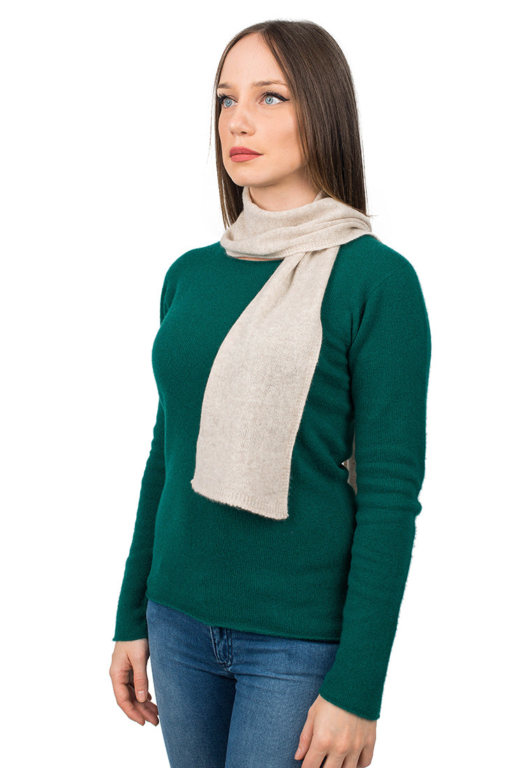 Mini sciarpa Donna 100% Cashmere, colore Beige | Dalle Piane Cashmere