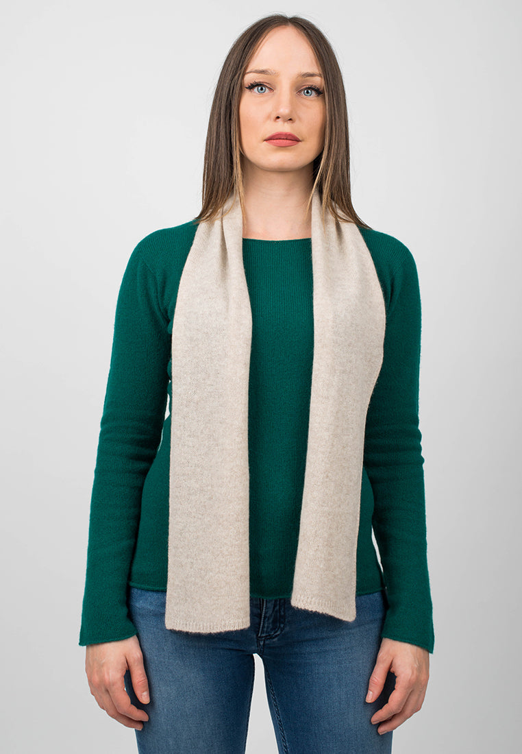 Mini sciarpa Donna 100% Cashmere, colore Beige, vista 2 | Dalle Piane Cashmere
