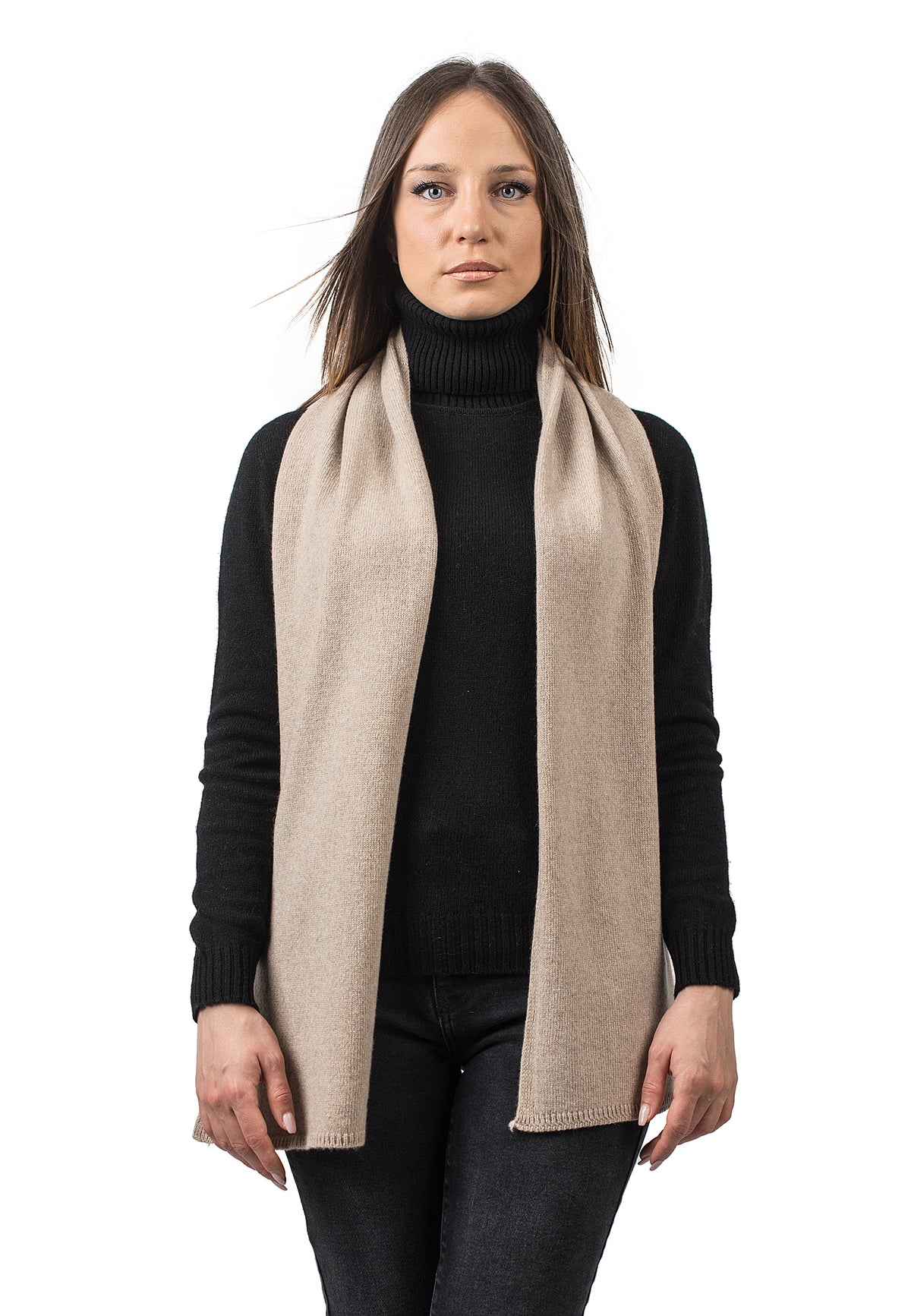 Sciarpa in cashmere rigenerato, colore Beige | Dalle Piane Cashmere