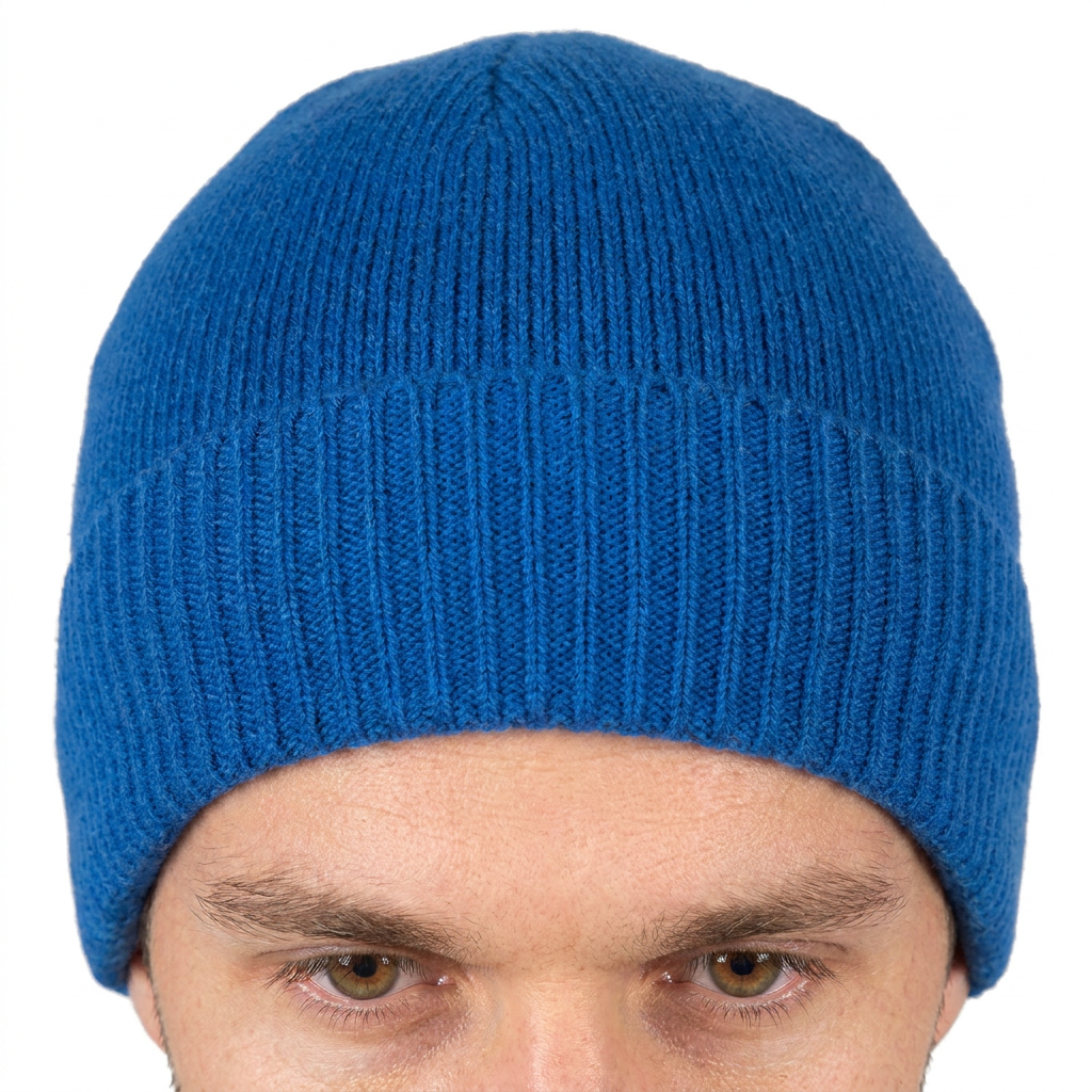 Bonnet jersey homme en 100 % cachemire