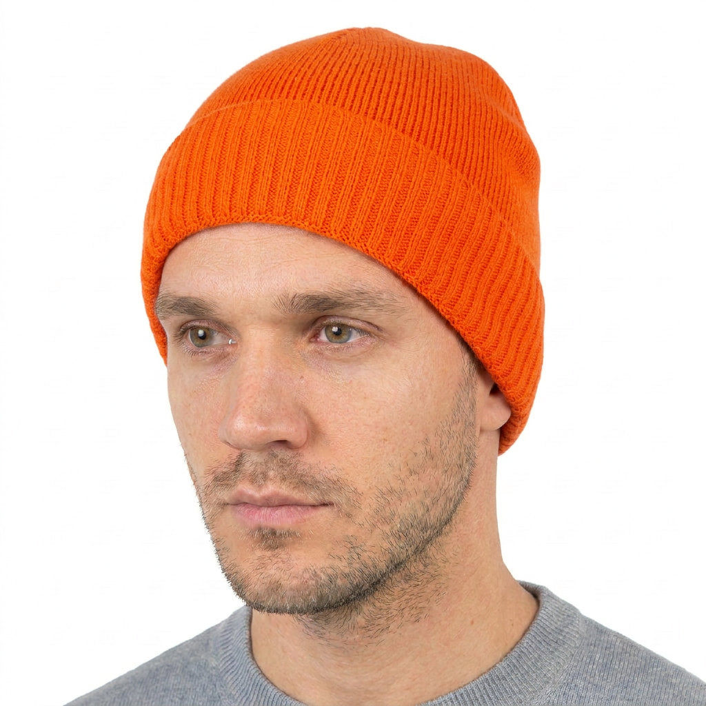Bonnet jersey homme en 100 % cachemire