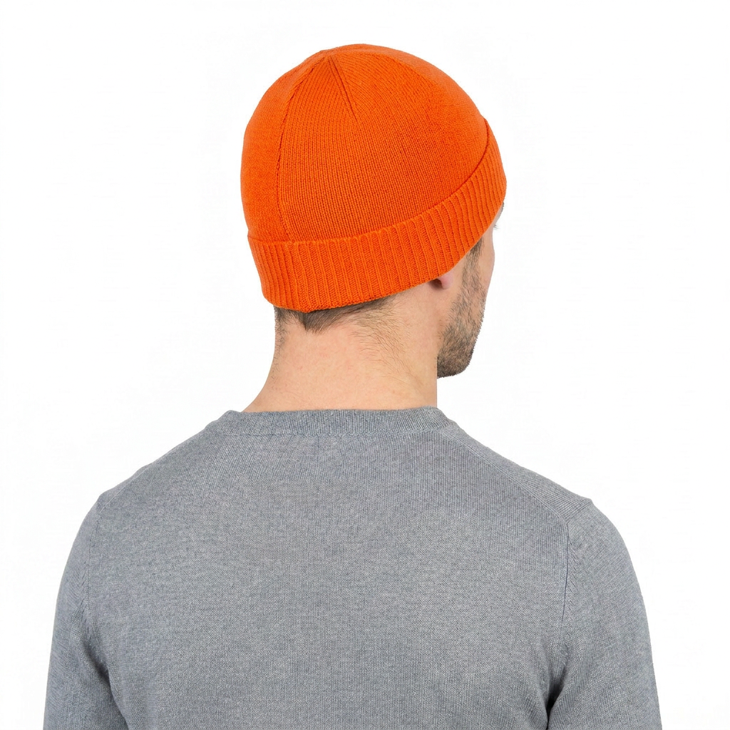 Bonnet jersey homme en 100 % cachemire